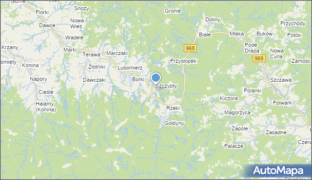 mapa Gajówka Pasieka, Gajówka Pasieka na mapie Targeo